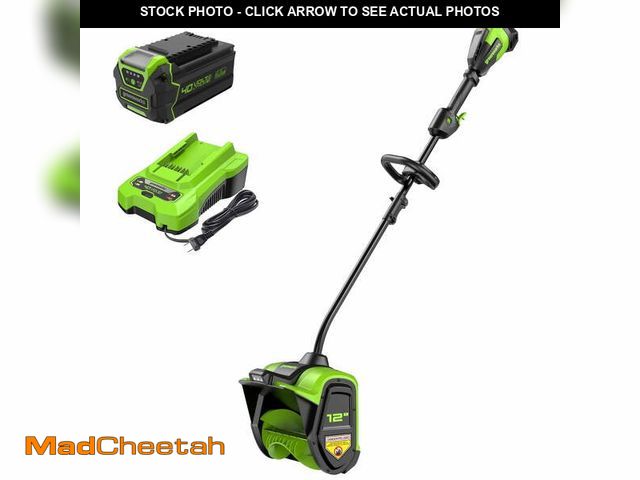 Lot 74-13505283 - Greenworks 40V 12" Brushless Cordless Snow Shovel with LED Light, 4.0Ah Battery and Charger Included...