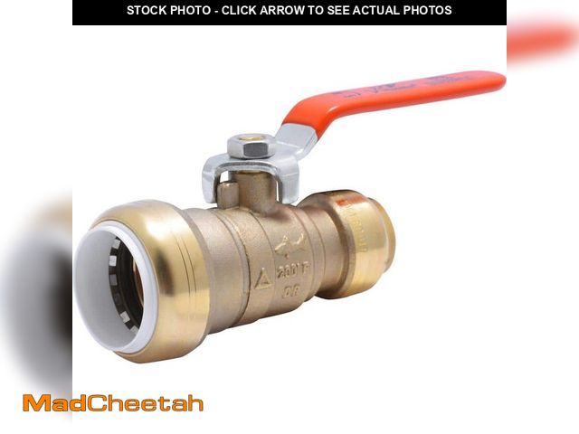 Lot 74-12774602 - SharkBite 1 in. Push-to-Connect PVC IPS x 3/4 in. CTS Brass Ball Valve - USED