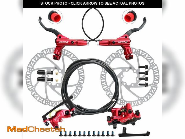 Lot 74-14387299 - Z00M HB876E 2-PIN 4-Pistons E-Bike Electric Power-Off Hydraulic Brake Set, Pre-Bled with Mineral Oil...