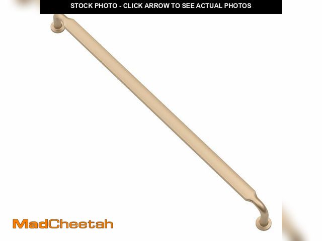 Lot 74-13539995 - Alzassbg 6 Pack Brushed Brass Cabinet Handles, 11-1/3 Inch(288mm) Hole Centers Arch Modern Cabinet P...