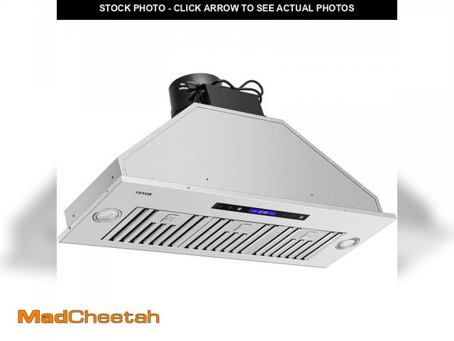 Lot 74-12132941 - IKTCH 36 inch Built-in/Insert Range Hood 900 CFM, Ducted/Ductless Convertible Duct, Stainless Steel ...