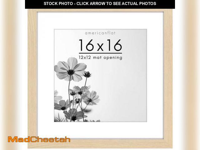 Lot 74-12399501 - Americanflat 16x16 Picture Frame with Polished Plexiglass - Use as 12x12 Frame with Mat or Display 1...