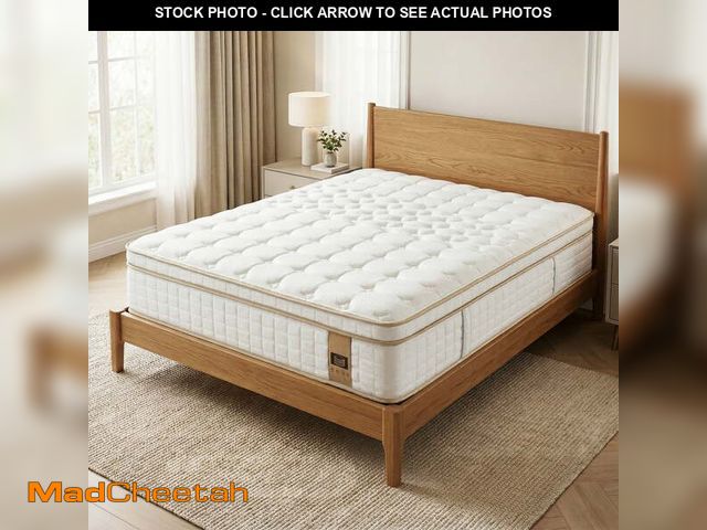Lot 74-13765304 - IDEK Furniture Adult 12 Inch Mattress-in-a-Box Queen Medium Euro Top Hybrid Mattress,White - UNUSED