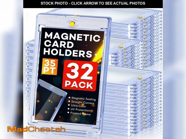 Lot 74-14293717 - 32ct Magnetic Card Holders, 35pt One Touch Card Holder, U-V Protection Hard Plastic Case for Trading...