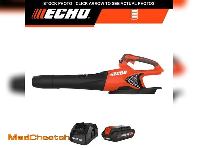 Lot 74-12900383 - ECHO 56V 151 MPH 526 CFM Cordless Battery Powered Handheld Leaf Blower with 2.5Ah Battery and Charge...