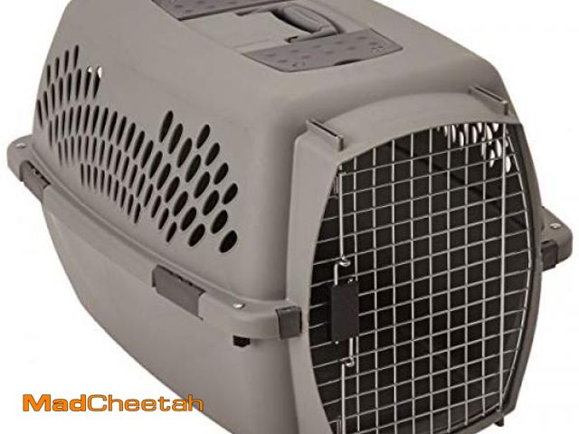 Lot 74-12366255 - Petmate Pet Porter Dog Kennel 26", Dark Gray &amp; Black, for Pets 20-25lbs, Made in USA - USED