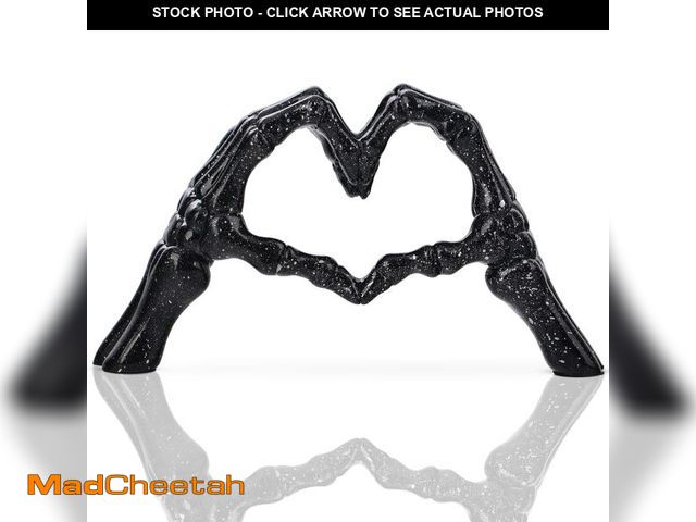 Lot 74-13545143 - LCCCK Black Hand Gesture Desk Statues Love Ornaments,Skull Couple Statue, Creative Wedding Home Desk...