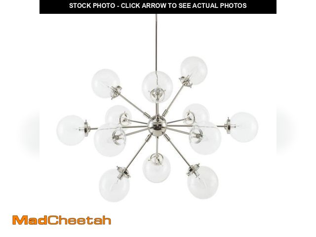 Lot 74-12773554 - INK+IVY Paige 12-Light Silver Bulb Globe Chandelier - UNUSED