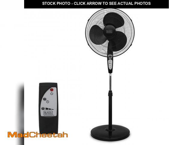 Lot 74-12521143 - BLACK+DECKER 18-Inch Stand Fan with Pedestal Base, Height Adjustable Pedestal Fan with Remote and To...