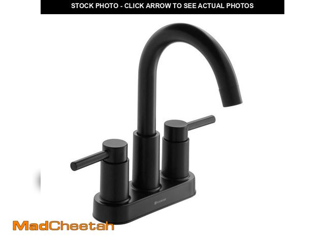 Lot 74-12777942 - Glacier Bay Dorind 4 in. Centerset 2-Handle High-Arc Bathroom Faucet in Matte Black - UNUSED
