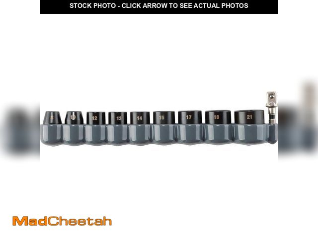 Lot 74-14436642 - Makita Impact XPS 10 Piece 3/8 in. Drive 6-Point Metric Impact Socket Set w/ Standard Socket Adapter...