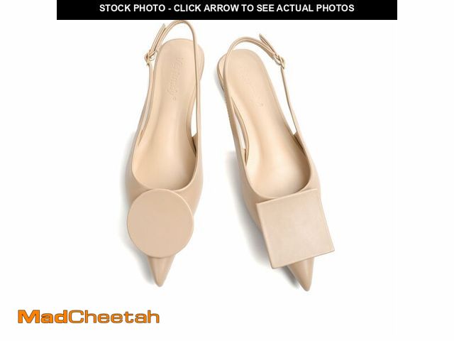 Lot 74-14386445 - Vertundy Women's Nude Slingback Flats Pointed Toe Flats Low Heel - USED