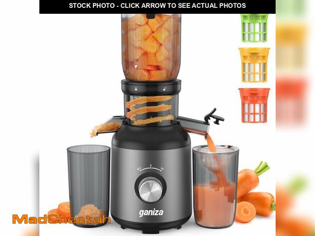 Lot 74-12712170 - Ganiza Juicer Machines, Cold Press Juicer with Large Feed Chute for Whole Fruits &amp; Vegetables, S...