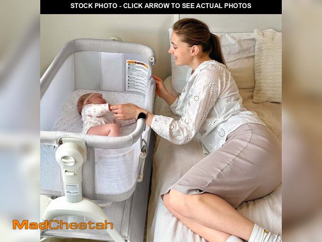 Lot 74-13734654 - HARPPA Baby Bassinet, 3 in 1 Baby Bassinet Bedside Sleeper with Rocking and Adjustable Height, Light...