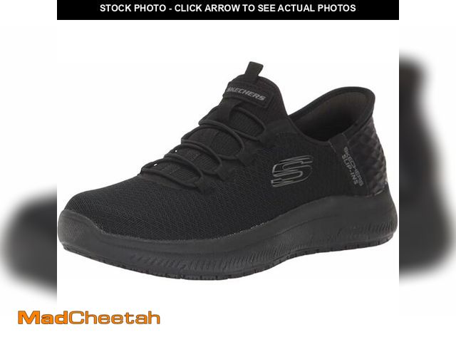 Lot 74-14385131 - Skechers Women's Work Slip-Ins Summits - Enslee Slip Resistant Sneakers, Black, 7 - USED