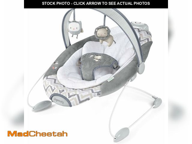 Lot 74-14068134 - Ingenuity SmartBounce Automatic Baby Bouncer Seat with White Noise, Music, Toy Bar &amp; 2 Plush Inf...