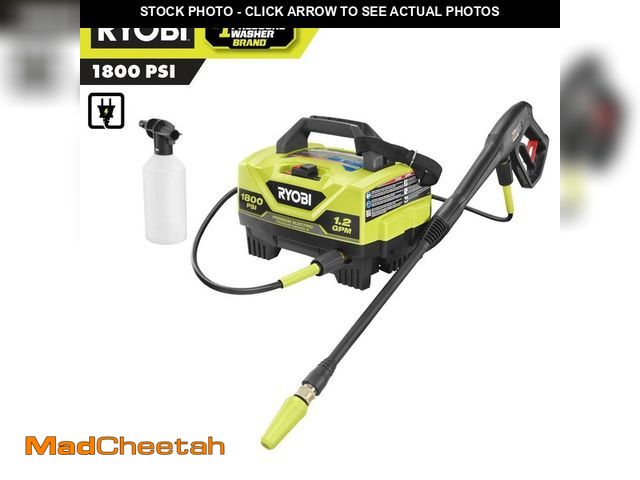 Lot 74-12794351 - RYOBI 1800 PSI 1.2 GPM Cold Water Corded Electric Pressure Washer - USED
