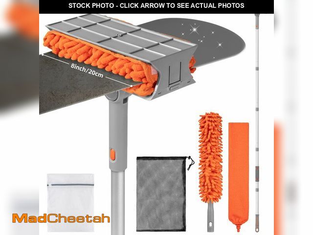 Lot 74-14265618 - Ceiling Fan Cleaner Duster with 6 Ft/77'' Extension Pole Multi-Functional Chenille Duster Cleaner Ki...