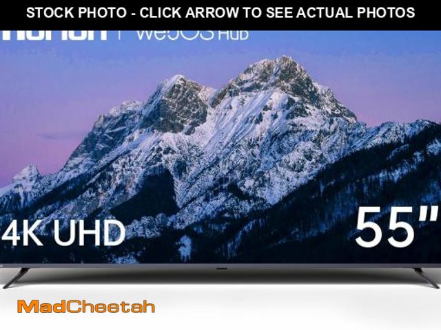 Lot 74-12287251 - HORION 55 inch Smart TV, 4K UHD LED TV with WebOS 22, Ultra Slim Television with Mega Contrast, HDR1...