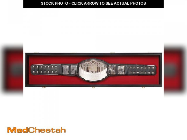Lot 74-12263134 - 54" WWF Wrestling Championship Belt Display Case Boxing Championship Belt Wall Mount Wooden Display ...