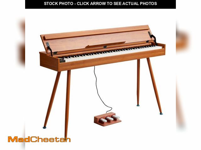 Lot 74-12572095 - KUMENG Digital Piano 88 Key Weighted Keyboard,Full-Size Desk Progressive Hammer-Action Electric Pian...