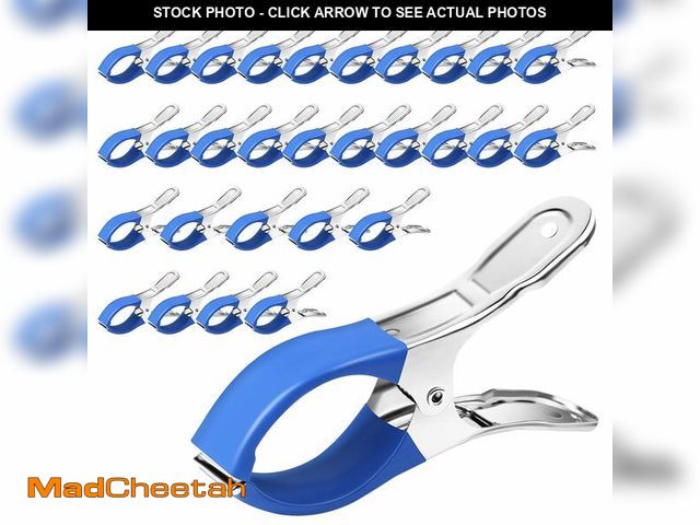 Lot 74-14212529 - Pool Cover Clips for Above Ground Pools, 30 Pcs 4.7 Inch Stainless Steel Pool Cover Clamps, Windproo...