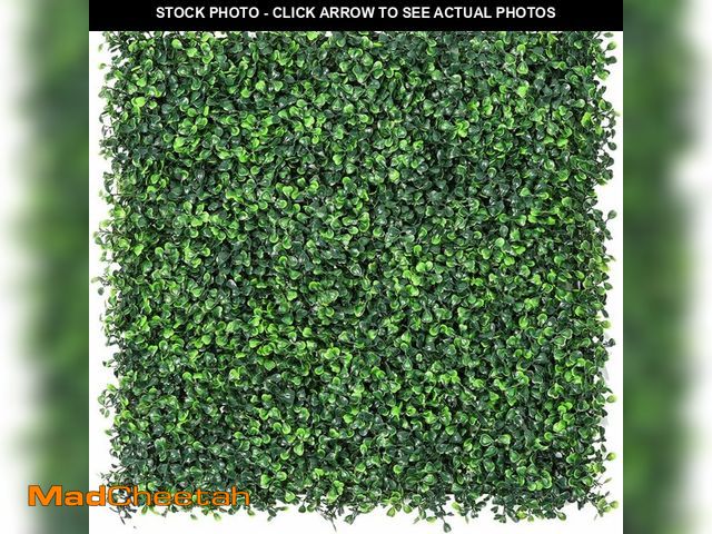Lot 74-14598723 - Sunnyglade 12 Pieces 20"x 20" Artificial Boxwood Panels Topiary Hedge Plant, Privacy Hedge Screen Su...