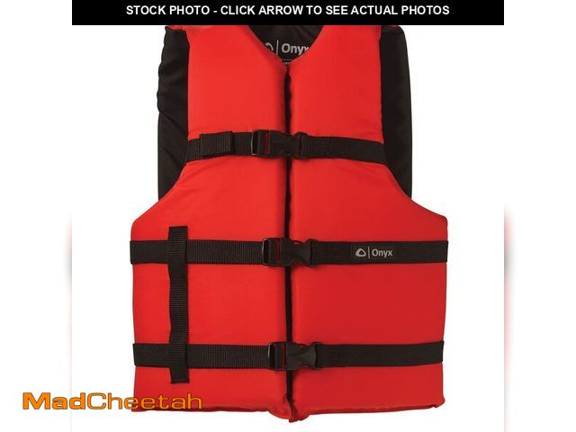 Lot 74-13788443 - ONYX General Purpose Boating Life Jacket Oversize, Red - UNUSED