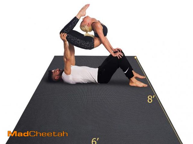 Lot 74-12241992 - GXMMAT Large Yoga Mat 12'x6'/10'x6'/6'x8'(7mm), Extra Thick Workout Mats for Home Gym Flooring, Ultr...