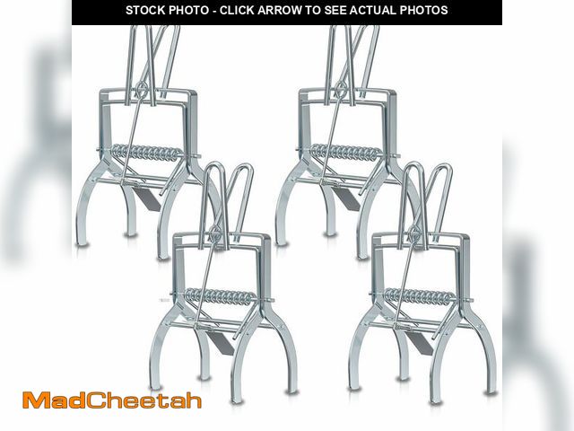 Lot 74-12697508 - 4 Pack Mole Traps That Kill Best, Mole Trap Easy to Set, Galvanized Steel Gopher Traps for Lawns, Re...