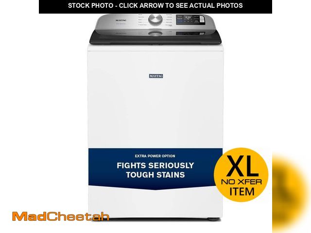 Lot 74-12901054 - Maytag 4.7 cu. ft. Top Load Washer in White with Extra Power Option and Smart Appliance - UNUSED