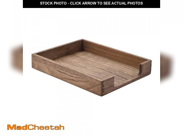 Lot 74-12217460 - Kirigen Wood Letter-Size Tray Single-Tier(TP-DBR)- Wooden Tones Collection Front-Load Documents Tray...