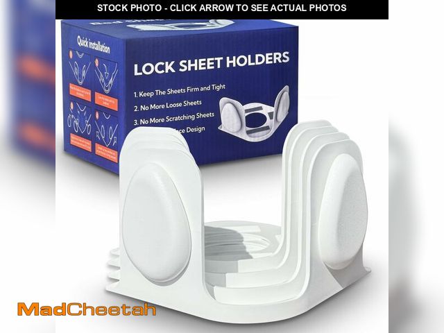 Lot 74-13624241 - Ecohohoyyds Bed Sheet Holders for Corners: 4 Pack Twist-Cap Clips Keep Sheets Tight Heavy-Duty Gripp...