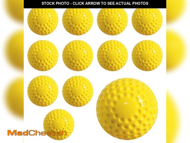 Lot 74-13625056 - Furtrop 12 Pcs 12inch Dimpled Softballs Practice Foam Sport Pitching Machine Game Ball Softballs for...