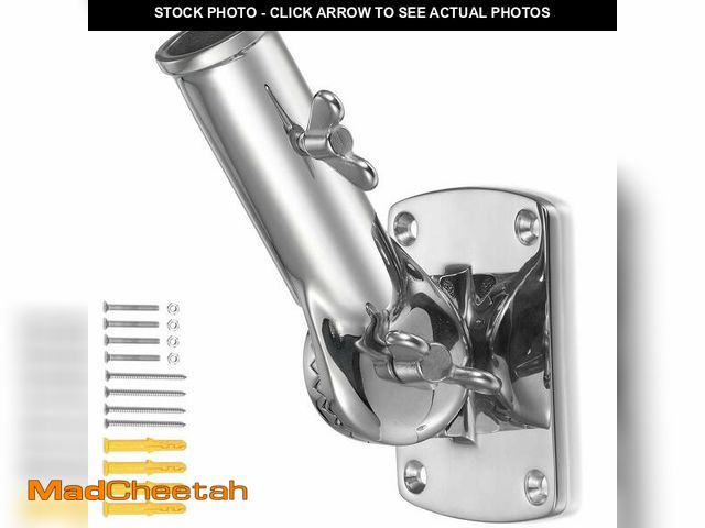 Lot 74-13956479 - ZOMCHAIN Flag Pole Bracket, Flag Pole Holder - 316 Marine Grade Stainless Steel, Heavy Duty for 1inc...