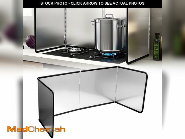 Lot 74-13955351 - Tylulikaty 4 Sided Splatter Guard,Foldable Stainless Steel Oil Splatter Screens for Frying,Oil Splas...
