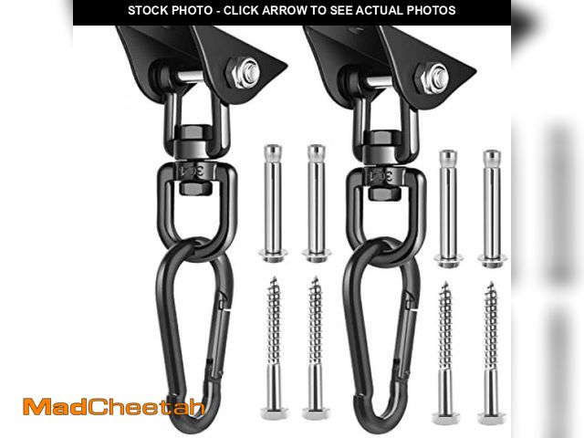 Lot 74-12333225 - Velomill Porch Swing Hanging Kit, 360ÃÂ°Rotating 1200 lb Capacity Hanger for Porch Swing, Hammocks,...
