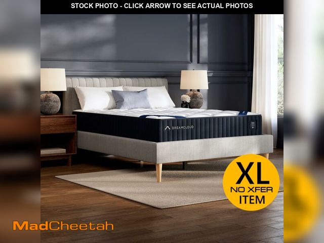 Lot 74-13123744 - DreamCloud Classic 12" Queen Mattress - Luxury Hybrid Gel Memory Foam - 365 Night Trial - Back Pain ...