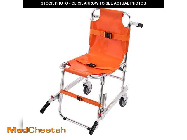 Lot 74-12546231 - VEVOR Foldable Aluminum Emergency Stair Climbing Wheelchair with 2 Wheels Portable Stair Lift Chair ...