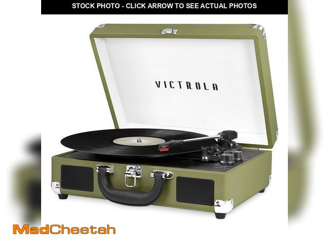 Lot 74-12979407 - Victrola Journey Bluetooth Portable Suitcase Record Player Ã¢â¬â with Built-in Speakers, 3 Speed ...