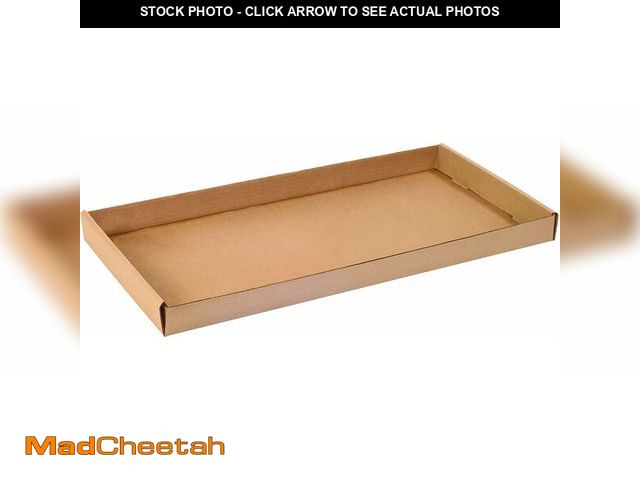 Lot 74-11124790 - BOX USA B24122CT Corrugated Trays, 24"L x 12"W x 1 3/4"H, Kraft (Pack of 50) - UNUSED