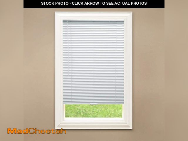 Lot 74-14314522 - StyleWell White Cordless Enhanced Room Darkening Vinyl Blinds with 1 in. Slat - 23 in. W x 72 in. L ...