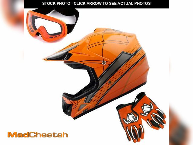 Lot 74-13040090 - DOT Approved Off-Road Helmet for Kids, Youth, and Adults - Motocross, Dirt Bike, 4-Wheel,BMX, ATV Mo...