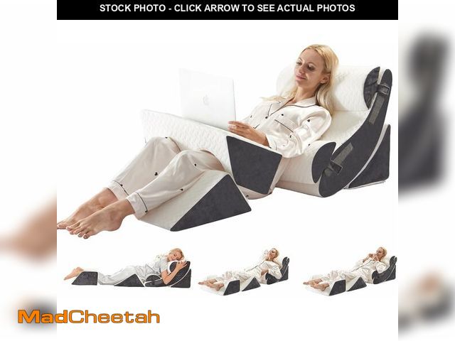 Lot 74-14283173 - WSOFRLAC 6PCS Multi-Functional Bed Wedge Pillow Kit - 7-in-1 Orthopedic Support for Back/Neck/Legs, ...