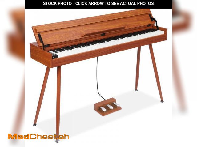 Lot 74-12133773 - 88 Key Weighted Digital Piano,Wooden Electric keyboard Piano Transforms Between Desk and Vanity,Full...