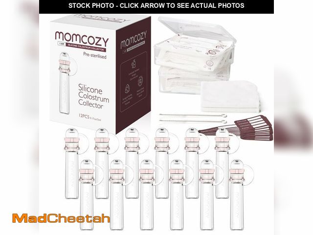 Lot 74-14270200 - Momcozy Colostrum Collector Reusable Breast Milk Collector with Storage Case and Cotton Wipe, Portab...
