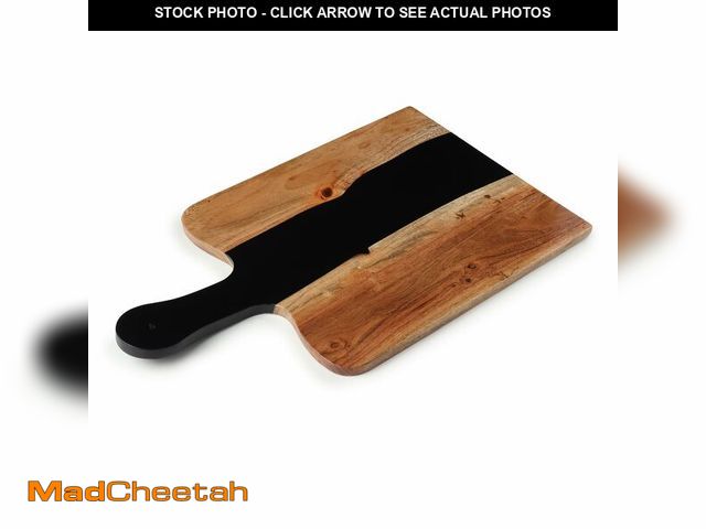 Lot 74-13766226 - LAVAUK Acacia Wood &amp; Epoxy cheese board | 16.5x10 inch | Use as serving platter tray for dishes,...