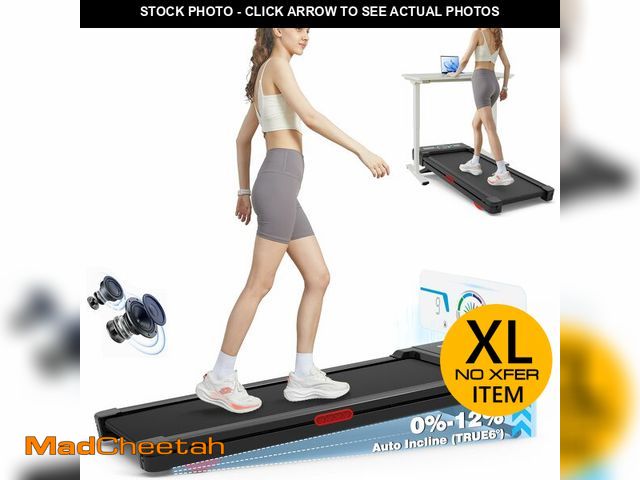 Lot 74-12689944 - TRAILVIBER Walking Pad Treadmill with 12% 9-Level Auto Incline, 450 lbs Capacity RGB LED Screen, Blu...