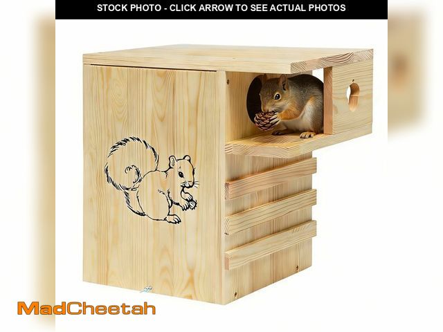 Lot 74-13626925 - Large Squirrel House for Outside Nesting - XL Large Squirrel House for Outside with Exterior Porch, ...