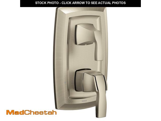 Lot 74-12503275 - Moen Voss Brushed Nickel M-CORE 3-Series 2-Handle Shower Trim with Integrated Transfer Valve, Valve ...